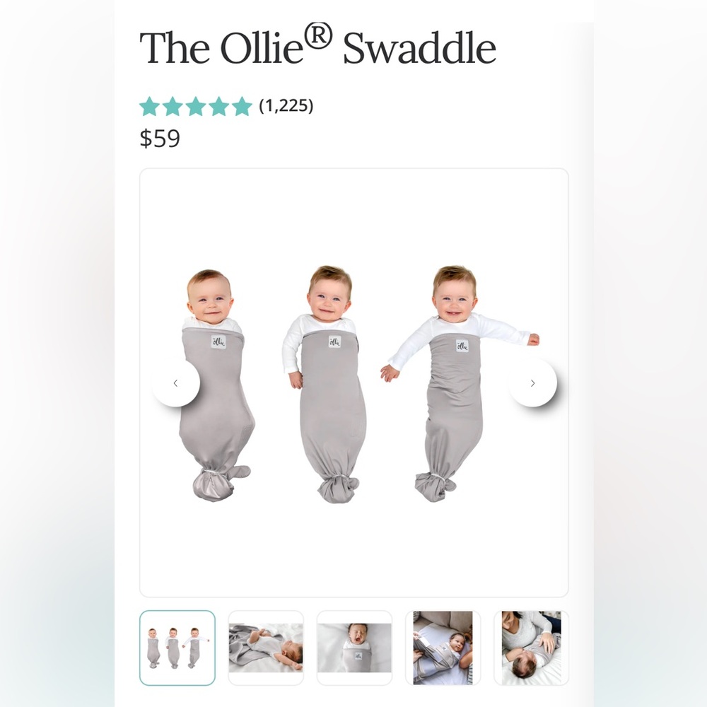 TWO Ollie swaddles